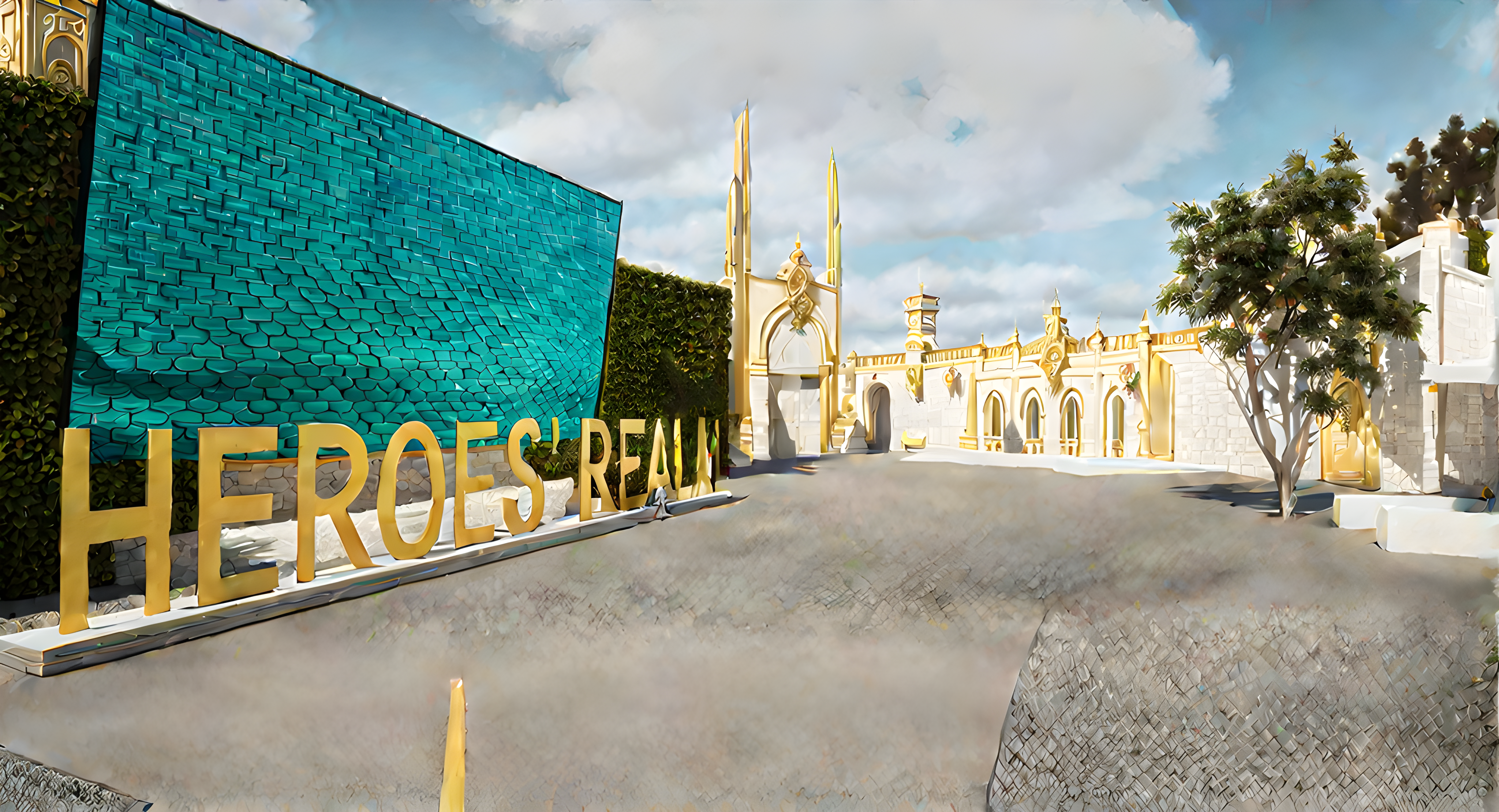 Heroes' Realms interior corridor